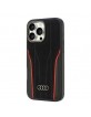 Audi iPhone 16 Pro Max Hülle Case Cover Echtleder MagSafe R8 Schwarz