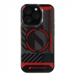 Audi iPhone 16 Pro Hülle Case MagSafe IML Sport Serie Schwarz