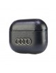 Audi AirPods 3 Case Cover Genuine Leather Big Logo Black