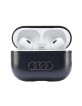 Audi AirPods Pro 2 Case Cover Genuine Leather Big Logo Black