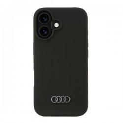 Audi iPhone 16 Case Cover Q3 Silicone Microfiber Black