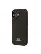 Audi iPhone 16 Hülle Case Cover Q3 Silikon Mikrofaser Schwarz