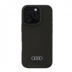 Audi iPhone 16 Pro Case Cover Q3 Silicone Microfiber Black