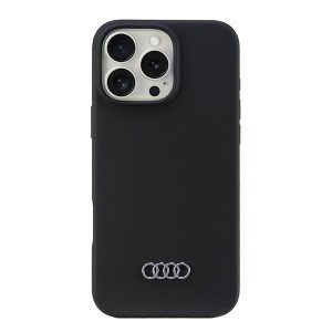 Audi iPhone 16 Pro Max Hülle Case Cover Q3 Silikon Mikrofaser Schwarz