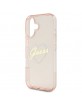 Guess iPhone 16 Case IML Heart Pink