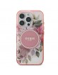 Guess iPhone 16 Pro Case Flower Circle MagSafe Pink