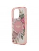 Guess iPhone 16 Pro Hülle Case Flower Circle MagSafe Rosa Pink