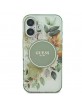 Guess iPhone 16 Plus Case Flower Circle MagSafe Green