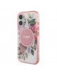 Guess iPhone 16 Plus Hülle Case Flower Circle MagSafe Rosa Pink