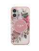 Guess iPhone 16 Plus Hülle Case Flower Circle MagSafe Rosa Pink