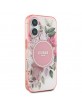 Guess iPhone 16 Plus Hülle Case Flower Circle MagSafe Rosa Pink