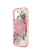 Guess iPhone 16 Plus Case Flower Circle MagSafe Pink