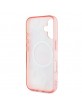 Guess iPhone 16 Plus Hülle Case Flower Circle MagSafe Rosa Pink