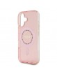 Guess iPhone 16 Plus Case MagSafe Rhinestones Stras Pink