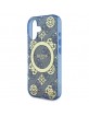 Guess iPhone 16 Case Peony On 4G MagSafe Blue