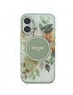 Guess iPhone 16 Case Flower Circle MagSafe Green