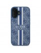 Guess iPhone 16 Case MagSafe 4G Printed Stripes Blue