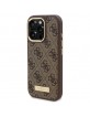 Guess iPhone 16 Pro Max Case 4G Logo Plate MagSafe Brown