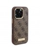 Guess iPhone 16 Pro Max Case 4G Logo Plate MagSafe Brown