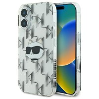 Karl Lagerfeld iPhone 16 Hülle Case Choupette Electrolated Transparent