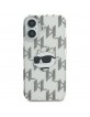 Karl Lagerfeld iPhone 16 Case Choupette Electrolated Transparent