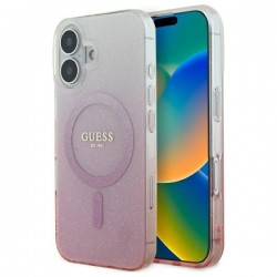 Guess iPhone 16 Plus Case MagSafe Glitter Gradient Pink