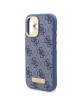 Guess iPhone 16 Plus Case 4G Logo Plate MagSafe Blue