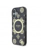 Guess iPhone 16 Case Peony On 4G MagSafe Black