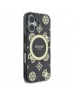 Guess iPhone 16 Case Peony On 4G MagSafe Black