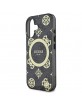 Guess iPhone 16 Hülle Case Peony On 4G MagSafe Schwarz