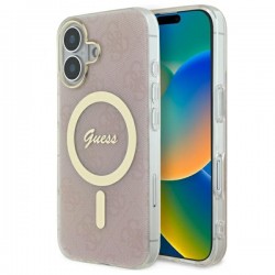 Guess iPhone 16 Case Cover 4G MagSafe Pink