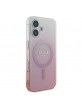 Guess iPhone 16 Hülle Case MagSafe Glitter Gradient Rosa Pink