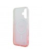 Guess iPhone 16 Hülle Case MagSafe Glitter Gradient Rosa Pink