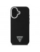 Guess iPhone 16 Case MagSafe Grained Triangle Black