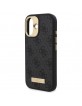 Guess iPhone 16 Case 4G Logo Plate MagSafe Black