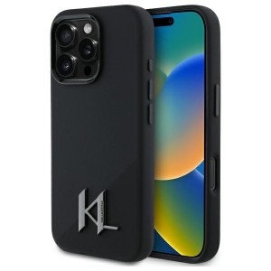 Karl Lagerfeld iPhone 16 Pro Hülle Case Magsafe Initial Schwarz