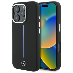 Mercedes iPhone 16 Pro Hülle Case Cover MagSafe Silikon Schwarz