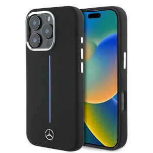 Mercedes iPhone 16 Pro Max Hülle Case MagSafe Silikon Schwarz