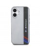 BMW iPhone 16 Plus Case Motosport Vertical Stripe Grey