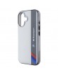 BMW iPhone 16 Plus Case Motosport Vertical Stripe Grey