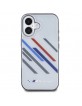 BMW iPhone 16 Plus Hülle Case Motosport Random Stripes Grau