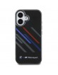 BMW iPhone 16 Plus Case Motosport Random Stripes Black