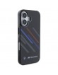 BMW iPhone 16 Plus Case Motosport Random Stripes Black