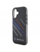 BMW iPhone 16 Plus Case Motosport Random Stripes Black