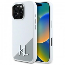 Karl Lagerfeld iPhone 16 Pro Hülle Case Magsafe Initial Weiß