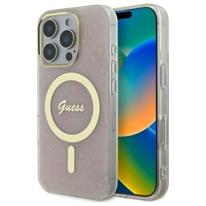 Guess iPhone 16 Pro Case Cover 4G MagSafe Pink