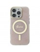 Guess iPhone 16 Pro Case Cover 4G MagSafe Pink