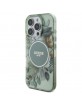 Guess iPhone 16 Pro Case Flowers Strap MagSafe Green