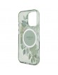 Guess iPhone 16 Pro Case Flowers Strap MagSafe Green