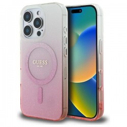 Guess iPhone 16 Pro Case MagSafe Glitter Gradient Pink